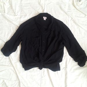 Black Button Up Blouse